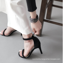 simple ladies peep-toe strap buckle high heel women sandals new design